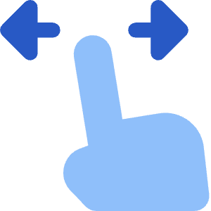 One Finger Drag Horizontal Icon from Core Flat - Free Set