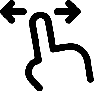 One Finger Drag Horizontal Icon from Core Line - Free Set