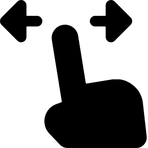 One Finger Drag Horizontal Icon from Core Solid - Free Set