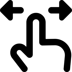 One Finger Drag Horizontal Icon from Core Remix - Free Set