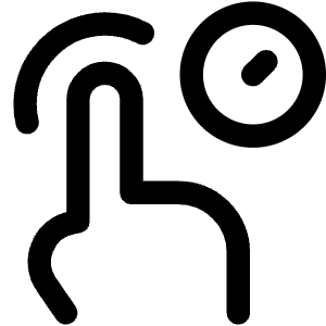 One Finger Hold Icon from Core Line - Free Set