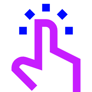 One Finger Short Tap Icon from Sharp Neon - Free Set