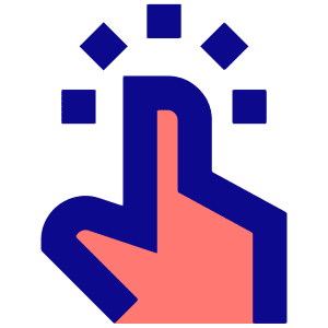 One Finger Short Tap Icon from Sharp Pop - Free Set