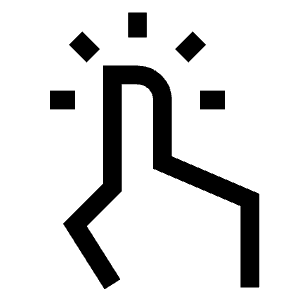 One Finger Short Tap Icon from Sharp Line - Free Set