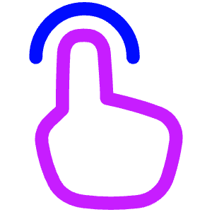 One Finger Tap Icon from Plump Neon - Free Set