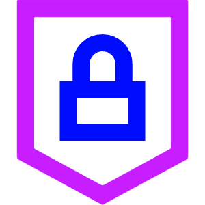 Padlock Shield Icon from Sharp Neon - Free Set