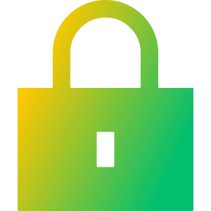 Padlock Square 1 Icon from Sharp Gradient- Free Set