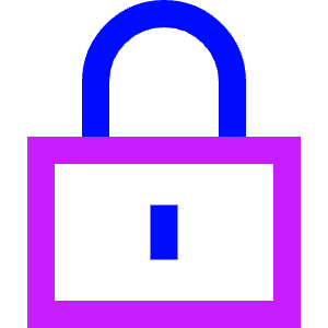Padlock Square 1 Icon from Sharp Neon - Free Set