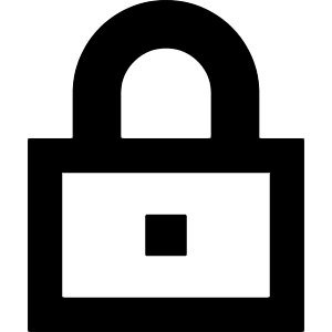 Padlock Square 1 Icon from Sharp Remix - Free Set