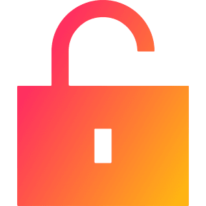 Padlock Square 2 Icon from Sharp Gradient- Free Set