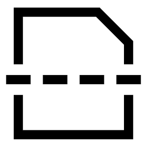 Page Break Icon from Sharp Line - Free Set