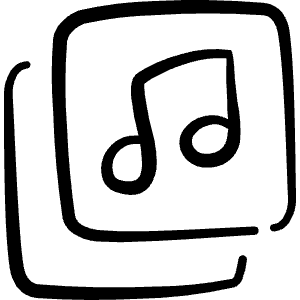 Paginate Filter Music Icon from Freehand Line - Free Set