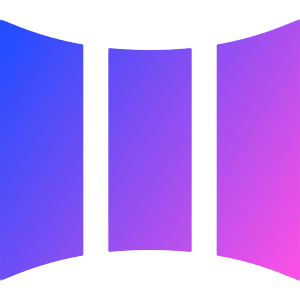 Panoramic Screen Icon from Sharp Gradient- Free Set