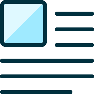 Paragraph Image Left Icon from Ultimate Duotone - Free Set
