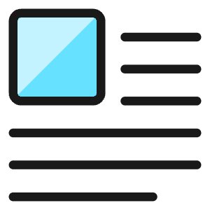 Paragraph Image Left Icon from Ultimate Colors - Free Set