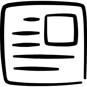 Paragraphs Image Right Icon from Freehand Line - Free Set