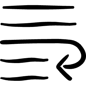 Paragraphs Indent Last Line Icon from Freehand Line - Free Set