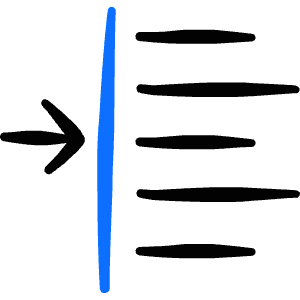 Paragraphs Indent Left Icon from Freehand Duotone - Free Set