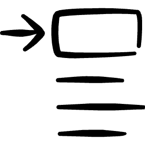Paragraphs Insert Image Top Icon from Freehand Line - Free Set
