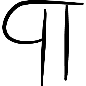 Paragraphs Symbol Icon from Freehand Line - Free Set