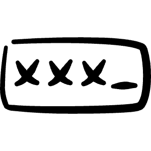 Password Type Icon from Freehand Line - Free Set
