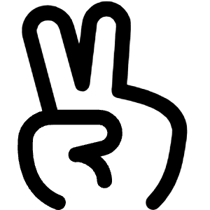 Peace Hand Icon from Core Line - Free Set