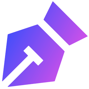 Pen Tool Icon from Sharp Gradient- Free Set