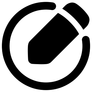 Pencil Circle Icon from Plump Remix - Free Set