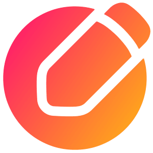 Pencil Circle Icon from Plump Gradient - Free Set