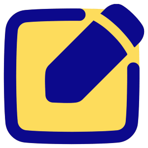 Pencil Square Icon from Plump Pop - Free Set