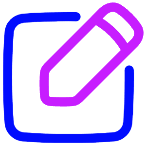 Pencil Square Icon from Plump Neon - Free Set