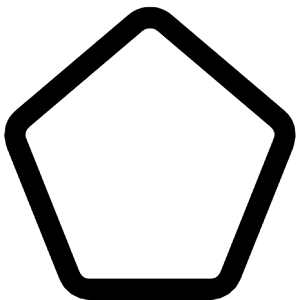 Pentagon Icon from Core Line - Free Set