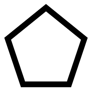 Pentagon Icon from Sharp Line - Free Set