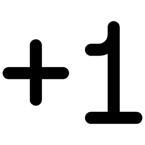 Plus One Increment Icon from Ultimate Bold - Free Set