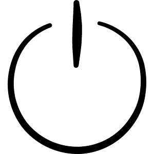 Power Button Icon from Freehand Line - Free Set
