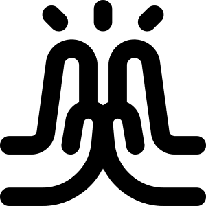 Praying Hand Icon from Core Remix - Free Set