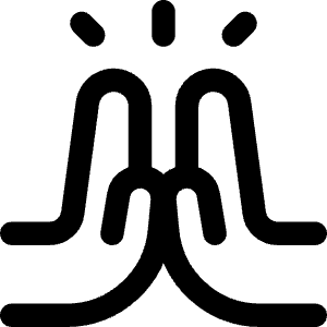 Praying Hand Icon from Core Line - Free Set