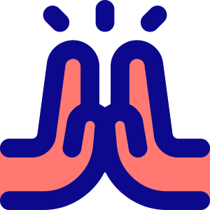Praying Hand Icon from Core Pop - Free Set