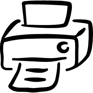 Print Text Icon from Freehand Line - Free Set