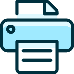 Print Text Icon from Ultimate Duotone - Free Set