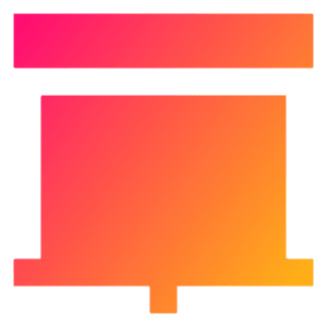 Projector Screen Icon from Sharp Gradient- Free Set