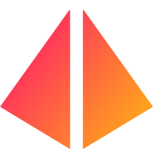 Pyramid Shape Icon from Sharp Gradient- Free Set