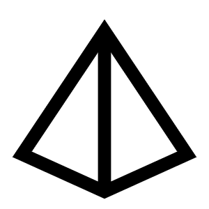 Pyramid Shape Icon from Sharp Line - Free Set