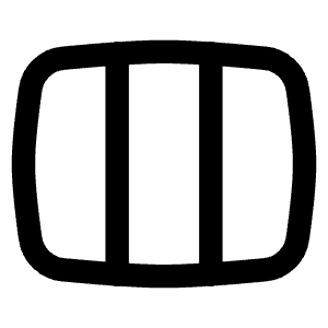 Rectangle Split Thirds Icon from Flex Line - Free Set