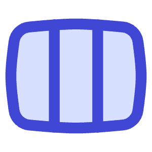 Rectangle Split Thirds Icon from Flex Duo - Free Set