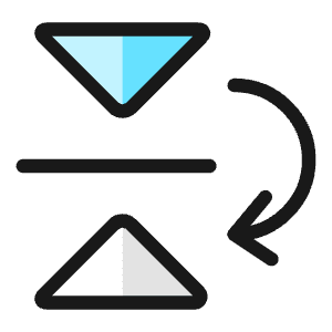 Reflect Down Icon from Ultimate Colors - Free Set