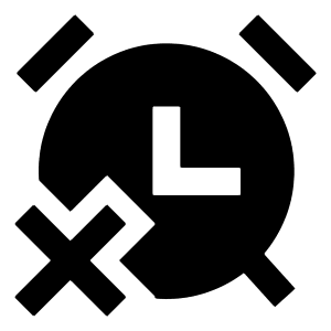 Remove Alert Clock Icon from Sharp Solid - Free Set