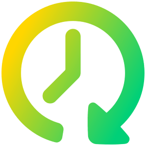 Reset Clock Icon from Plump Gradient - Free Set
