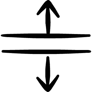 Resize Arrow Expand Vertical 1 Icon from Freehand Duotone - Free Set