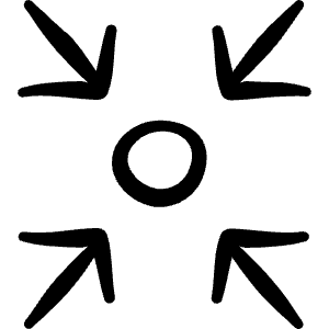 Retract Shrink Arrow Icon from Freehand Line - Free Set
